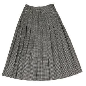 Vintage Talbots Black and White Checkered Skirt